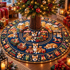 Corgi Toy Train Christmas Tree Skirt