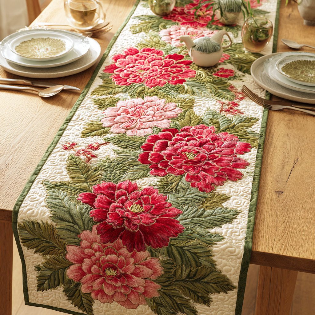Cottage Flowers Table Runner