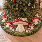 Cottage Fungi Christmas Tree Skirt