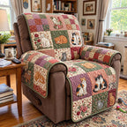 Cottage Rose Cats Sofa Cover