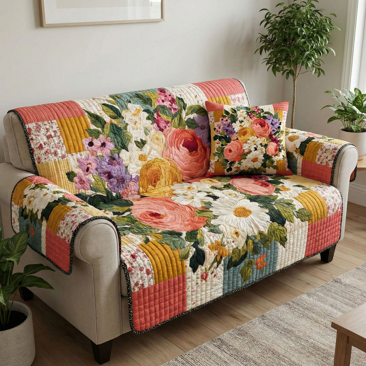 Cottage Rose Sofa Cover