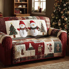 Cottage Snowmen Sofa Cover
