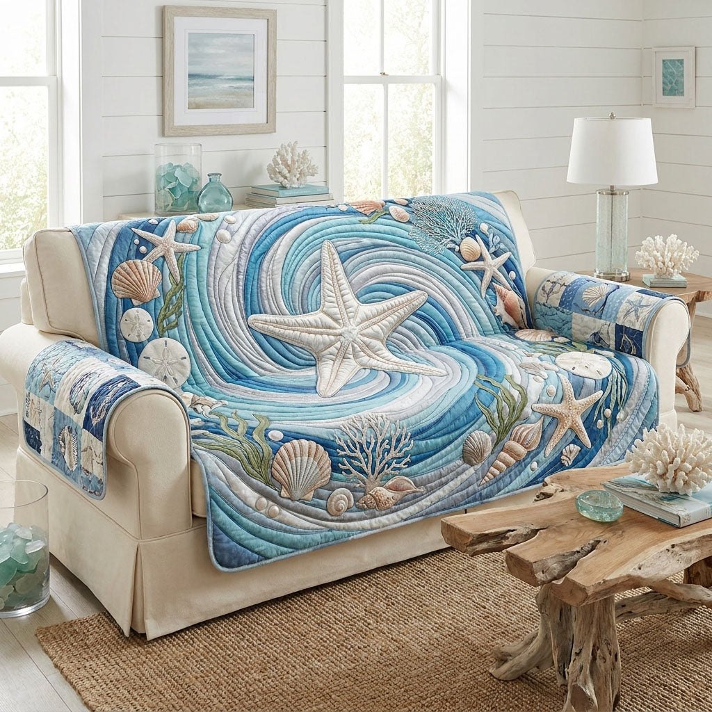 Cottage By the Sea Sofa Cover