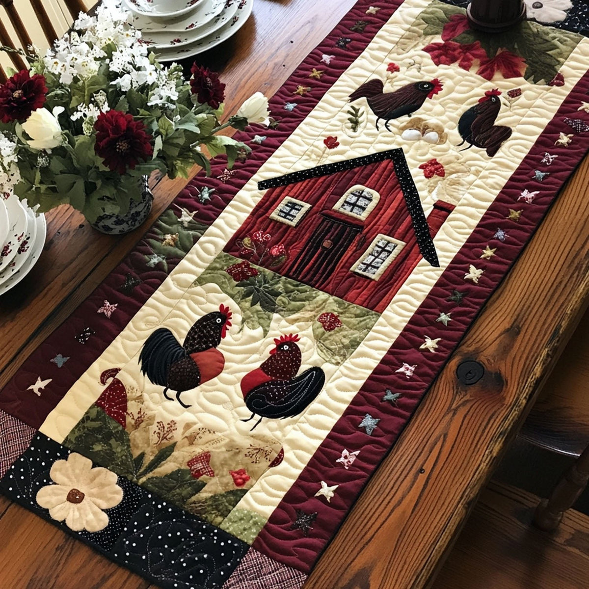 Country Cluck Table Runner