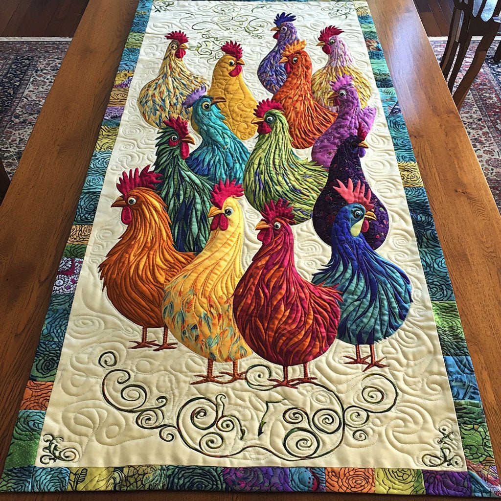 Country Cluckers Table Runner
