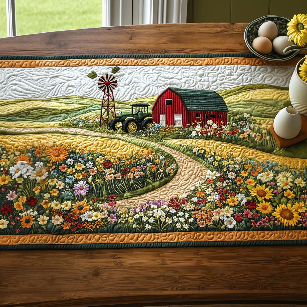 Country Fresh Blooms Table Runner