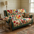 Country Hen Patchwork Sofa Cover