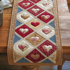 Country Patchwork Heart Table Runner