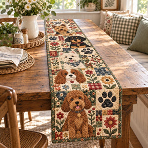 Country Puppy Friends Table Runner - Made to Order