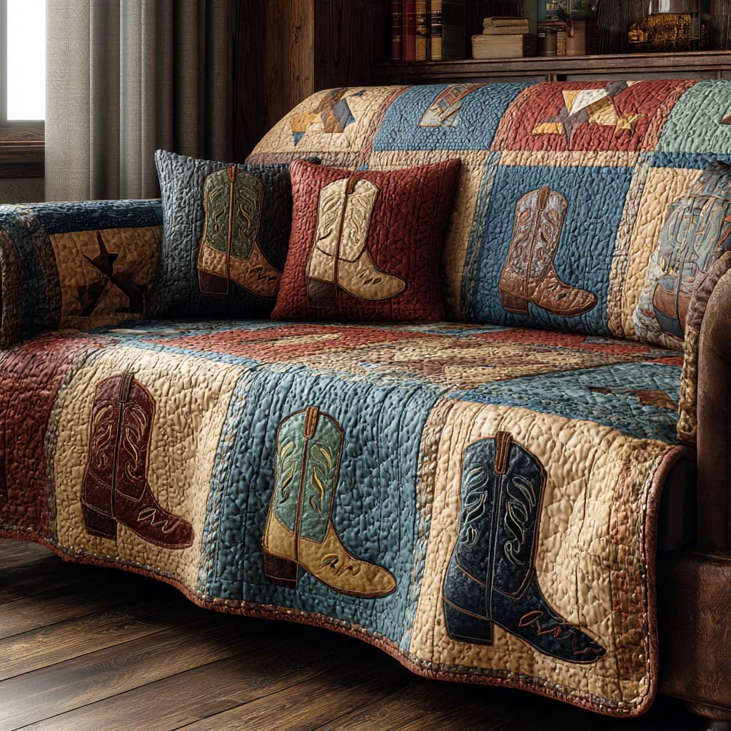 Cowboy Classics Grid Sofa Cover