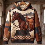 Cowboy Horse hoodie, all-over print