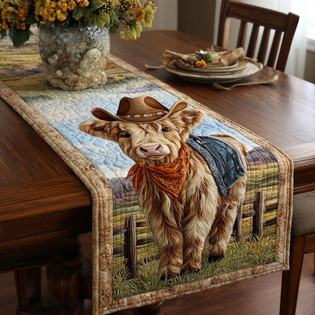 Cowboy Longhorn Table Runner