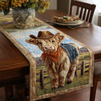 Cowboy Longhorn Table Runner
