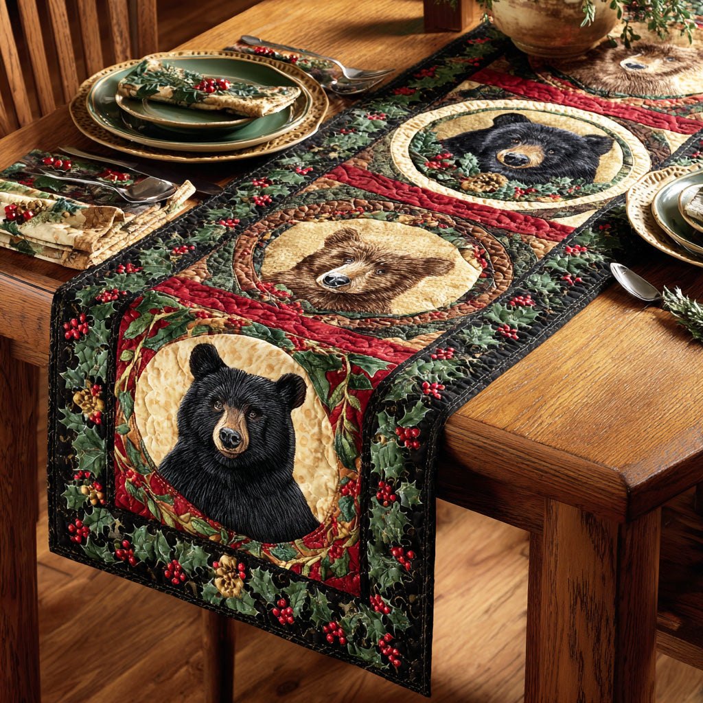 Cozy Bearland Table Runner