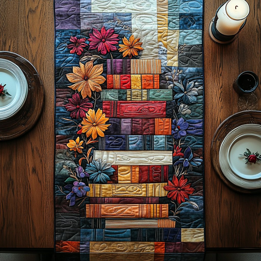 Cozy Book Haven Table Runner