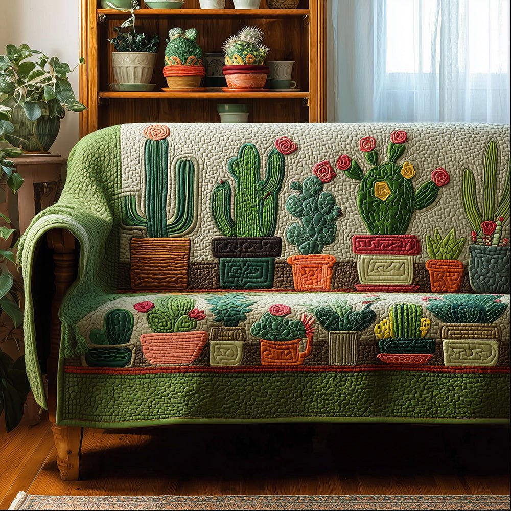 Cozy Cactus Vibe Sofa Cover