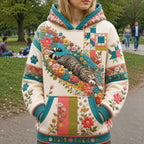 Cozy Cat Flower hoodie, all-over print