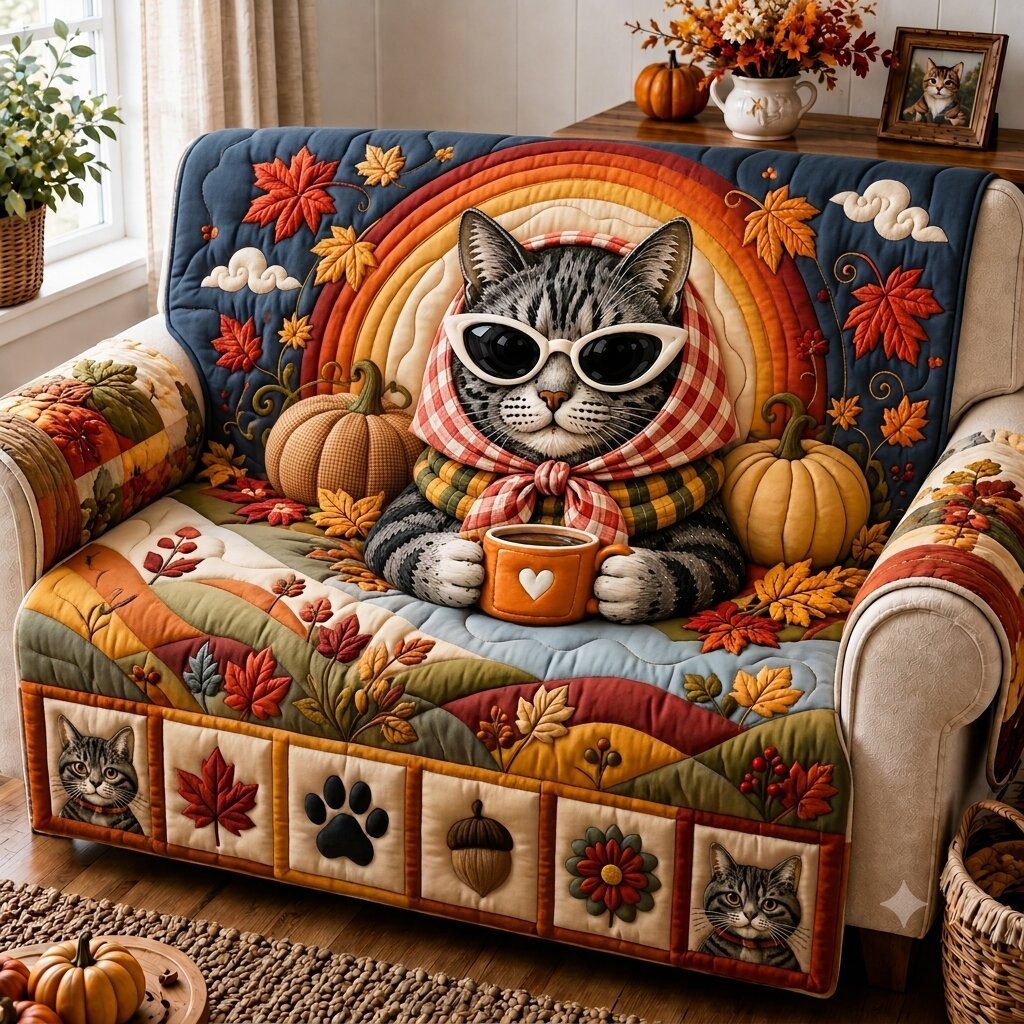 Cozy Cat Haven Sofa Cover