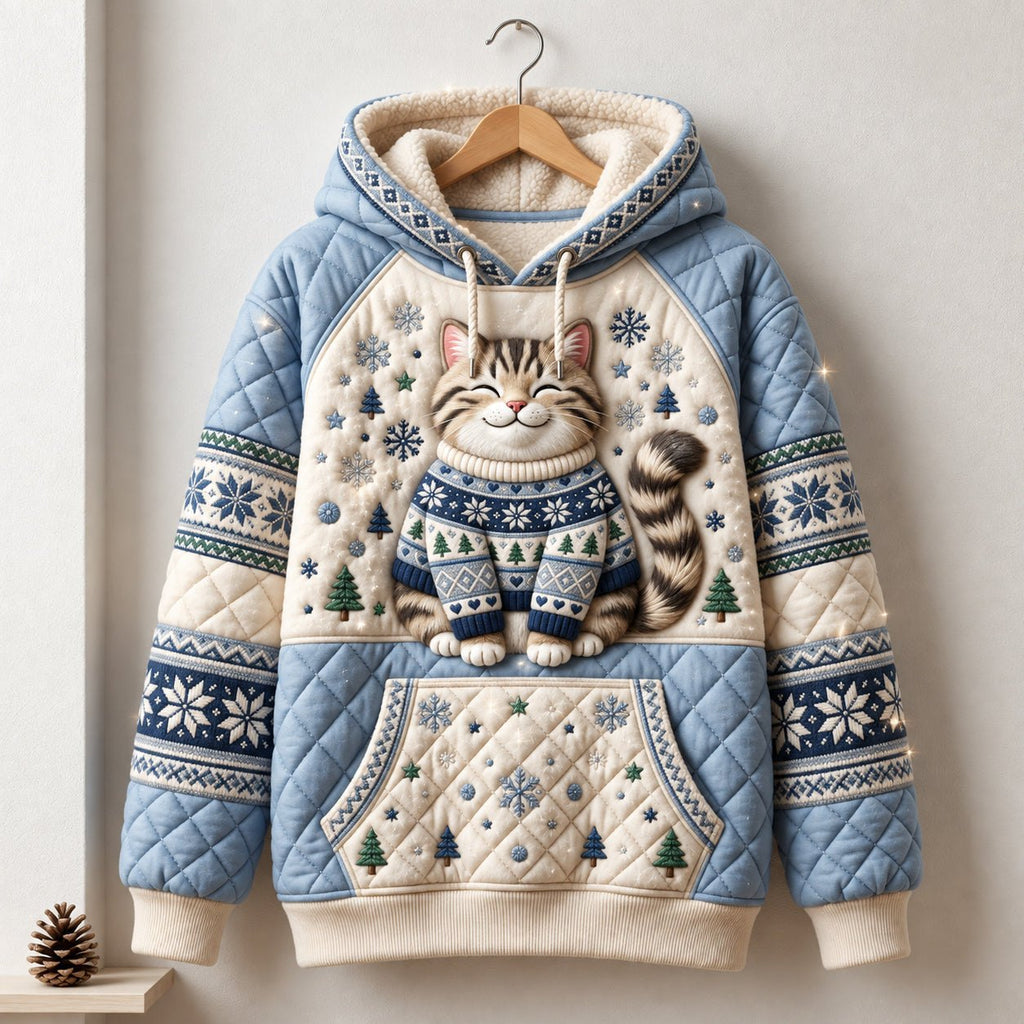 Cozy Cat hoodie, all-over print