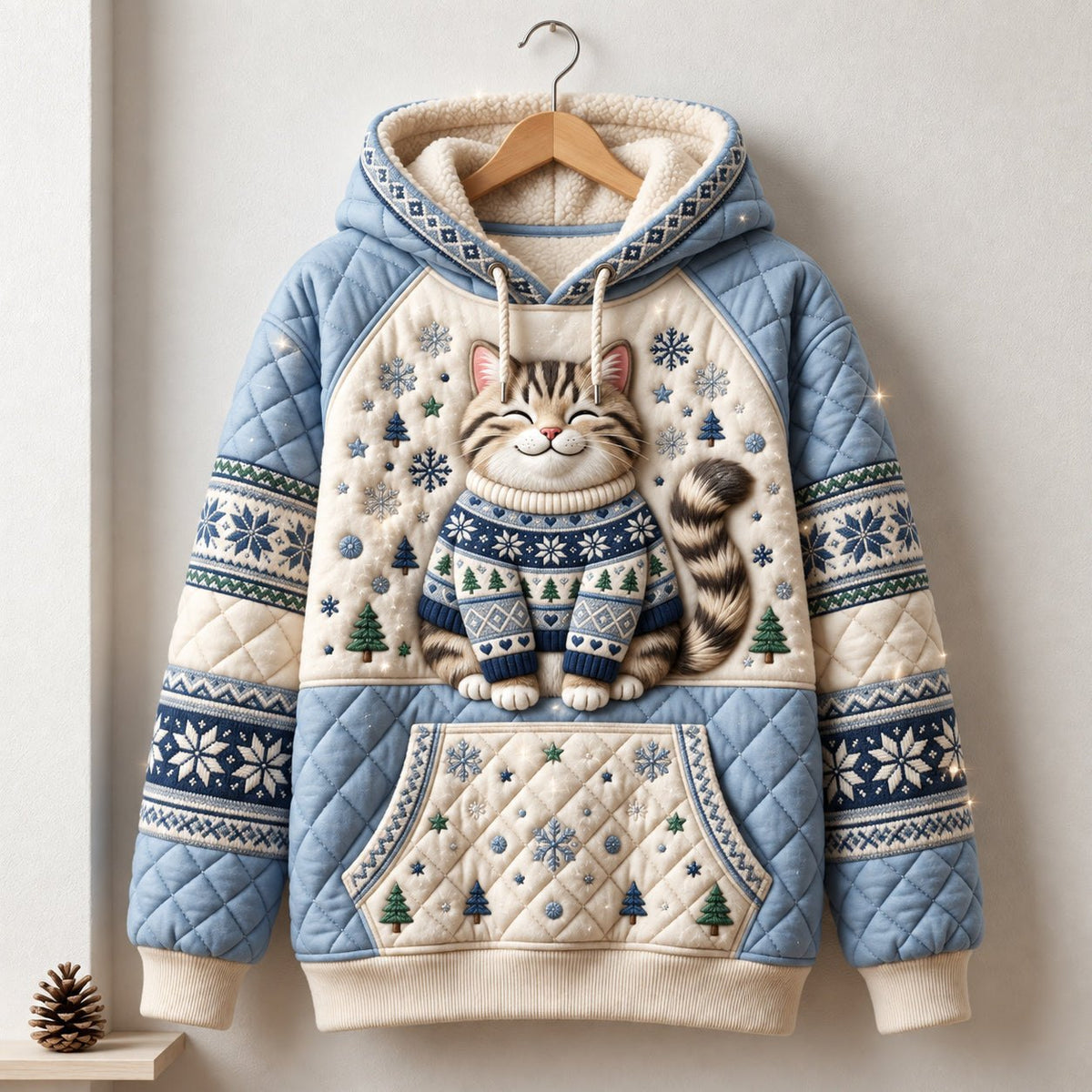 Cozy Cat hoodie, all-over print