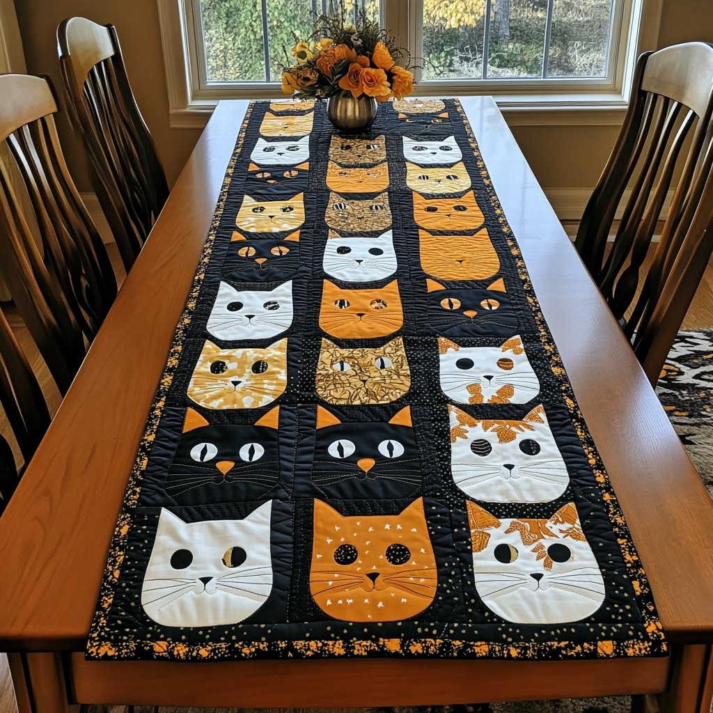 Cozy Cat Table Runner
