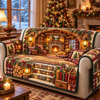 Cozy Christmas Cabin Sofa Cover