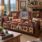 Plaid Mountain Window Dog Sofa Cover