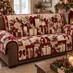 Cozy Christmas Cottage Sofa Cover