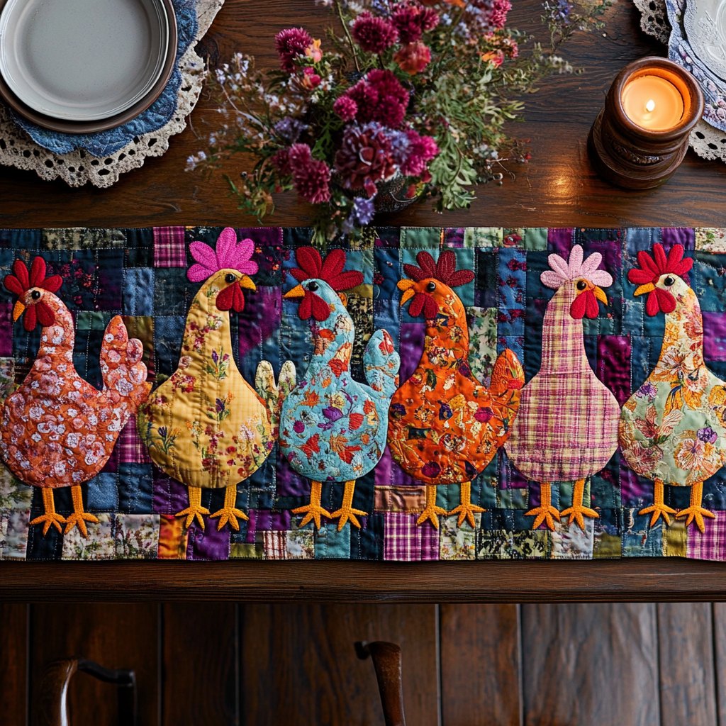 Cozy Cluckers Table Runner