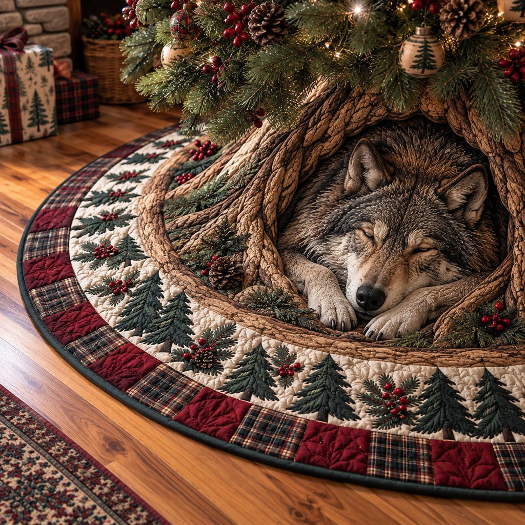 Cozy Critters Christmas Hideaway Christmas Tree Skirt