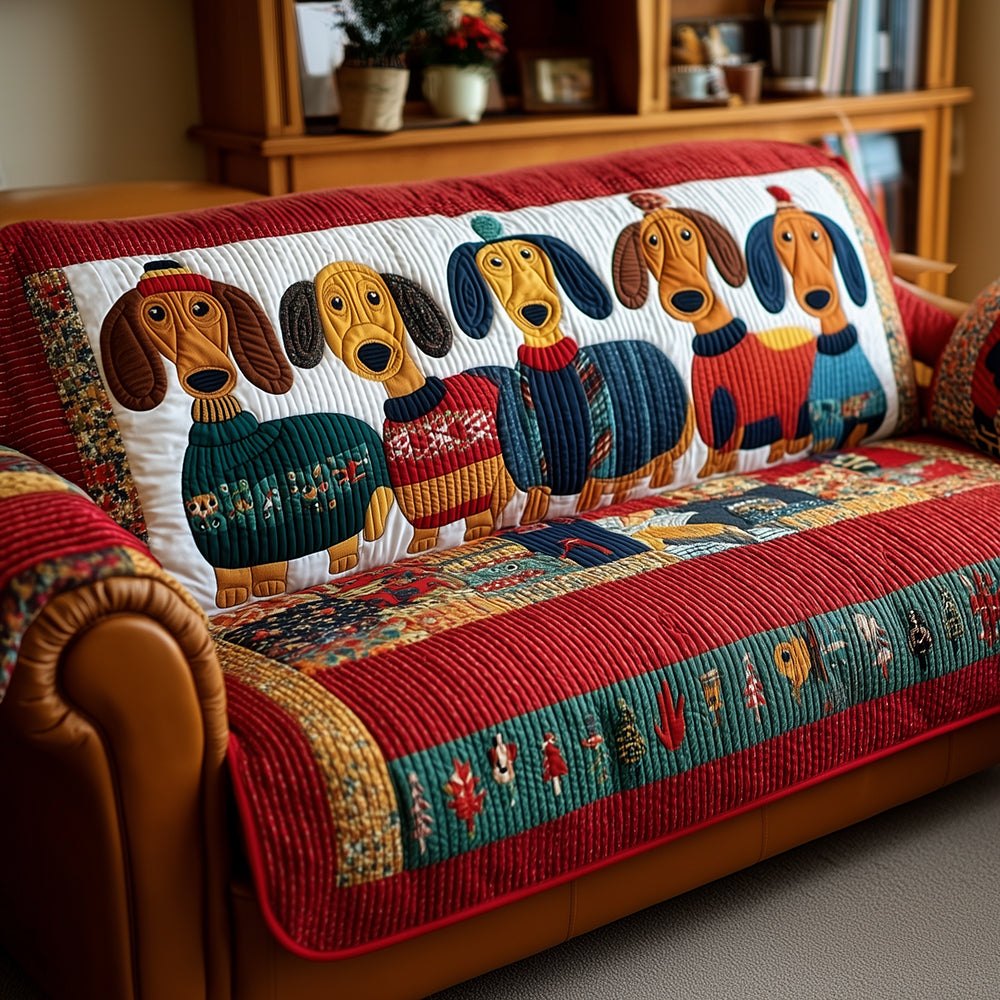 Cozy Dachshund Crew Sofa Cover