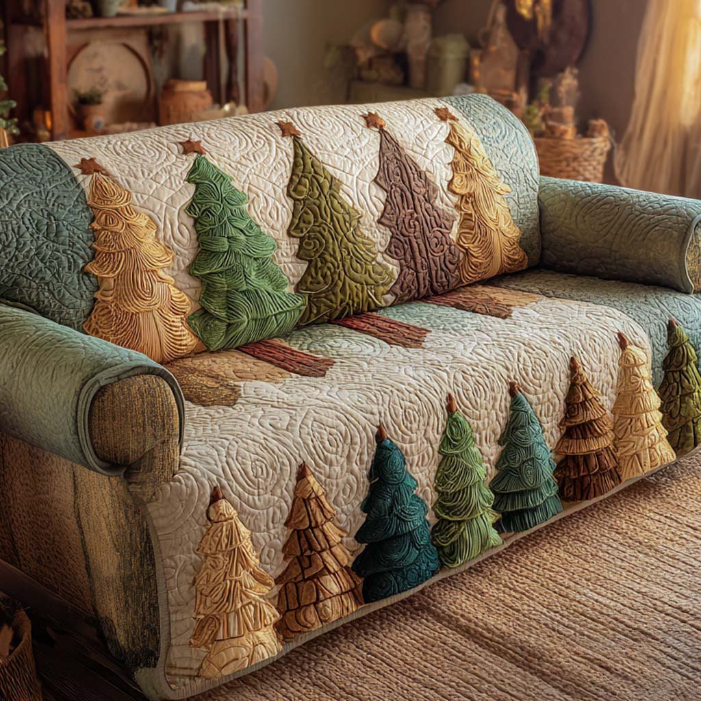 Cozy Earth Tone Forest Sofa Cover
