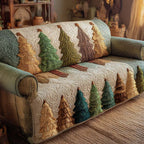 Cozy Earth Tone Forest Sofa Cover
