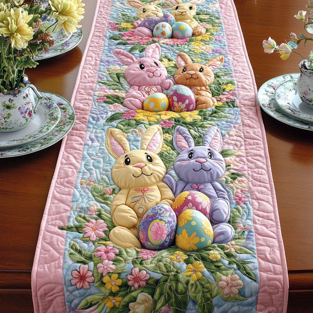 Cozy Easter Bunny Table Runner