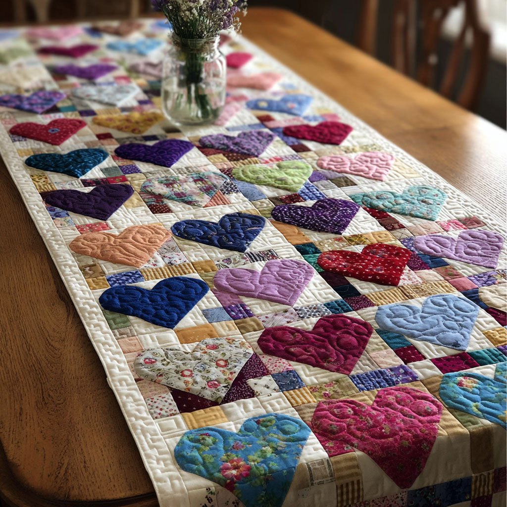 Cozy Hearts Table Runner