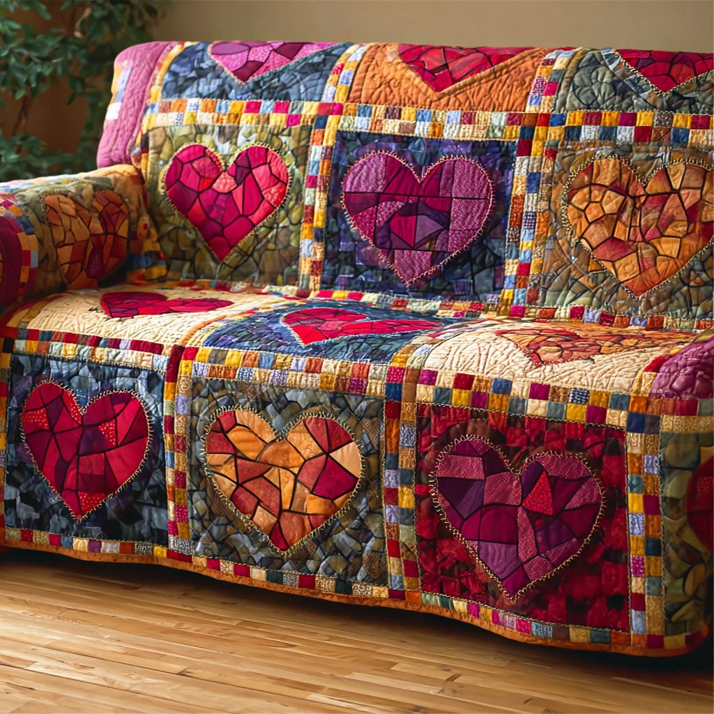 Cozy Heartwork Sofa Cover