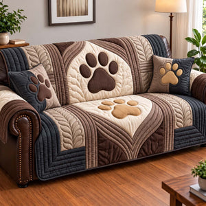Cozy Neutral Paws Sofa Cover - Made to Order