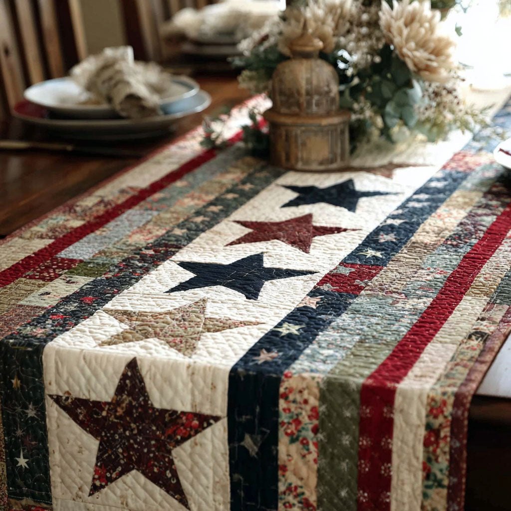 Cozy Patriot Table Runner