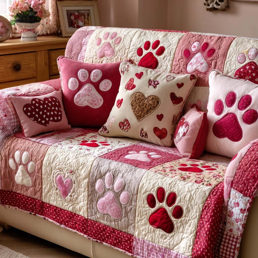 Cozy Paw Love Sofa Cover