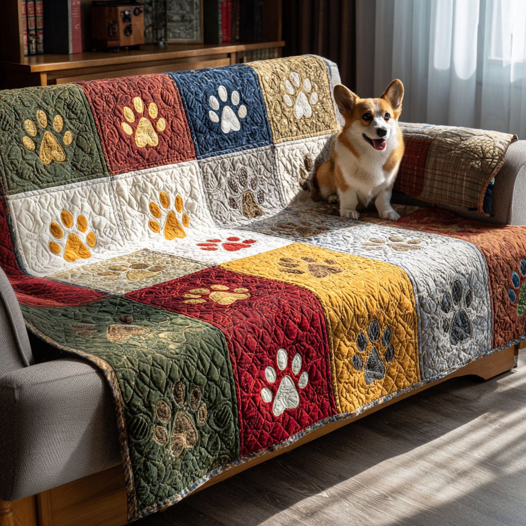 Cozy Pawscape Sofa Cover