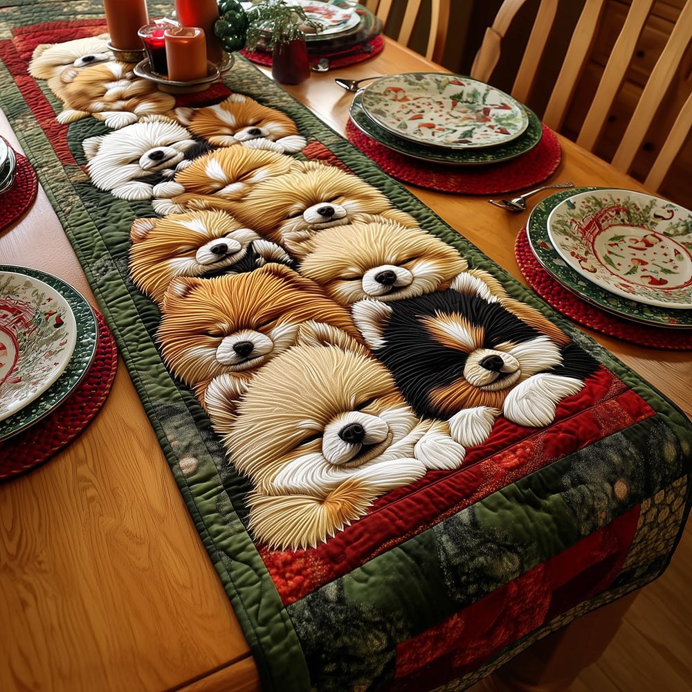 Cozy Poms Table Runner