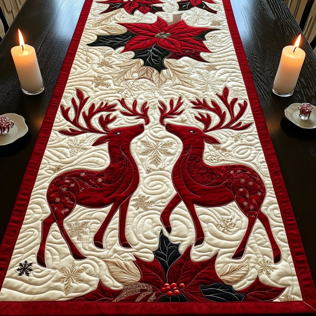 Cozy Reindeer Table Runner