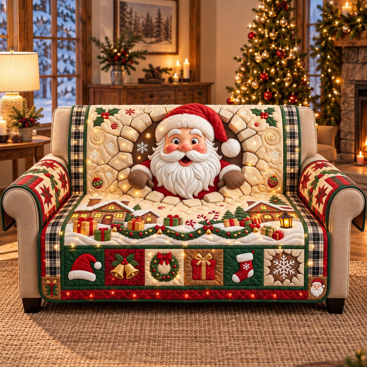 Cozy Santa Hug Sofa Cover