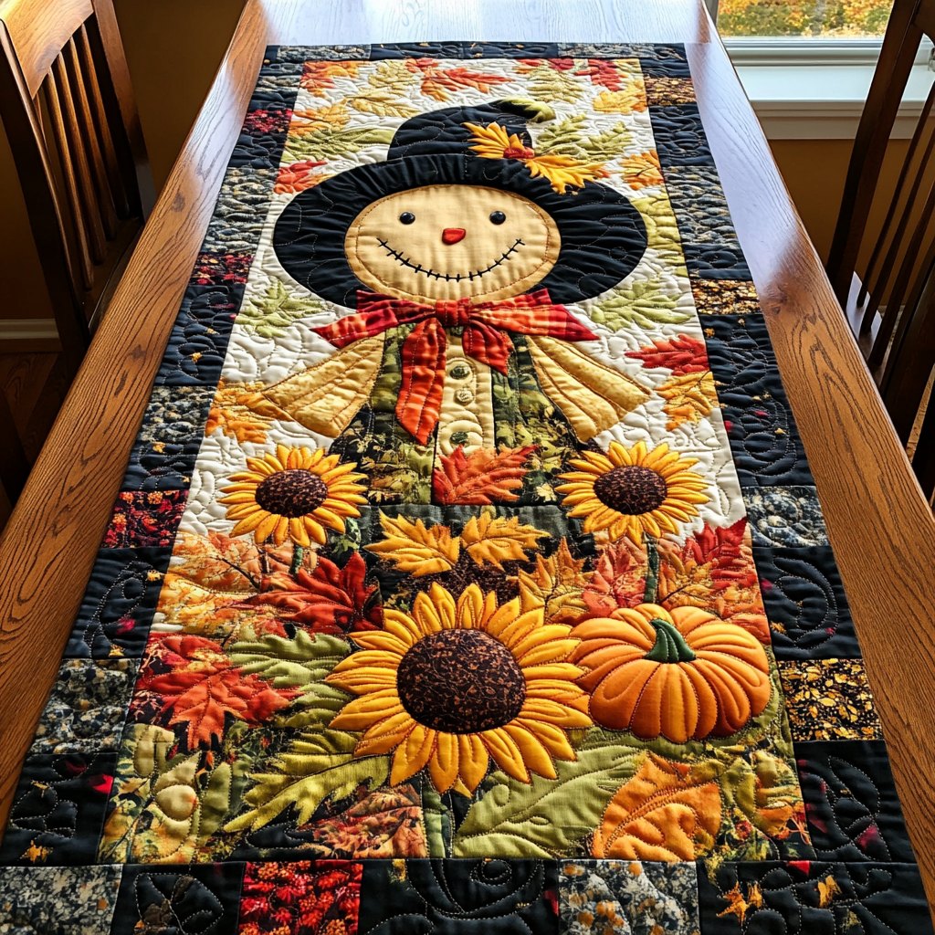 Cozy Scarecrow Table Runner
