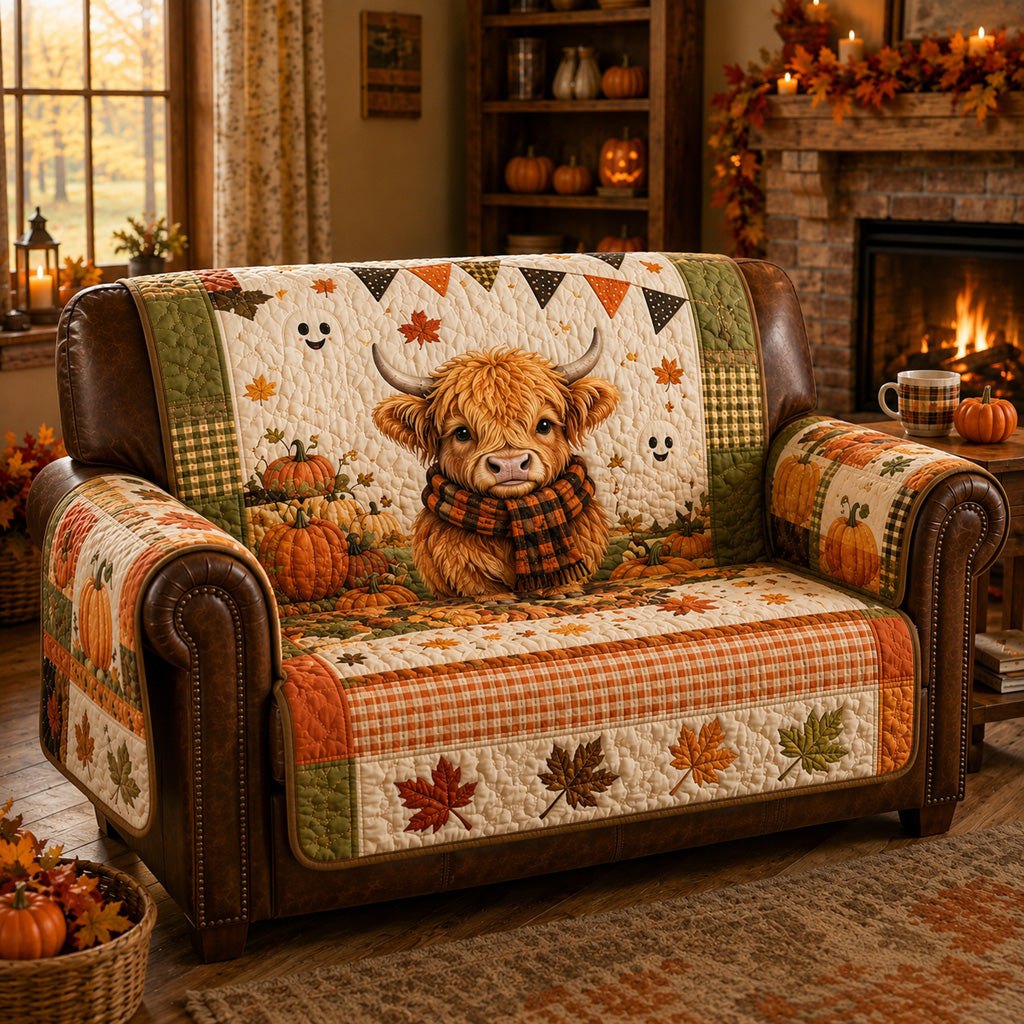 Cozy Scarf Highland Calf Sofa Cover