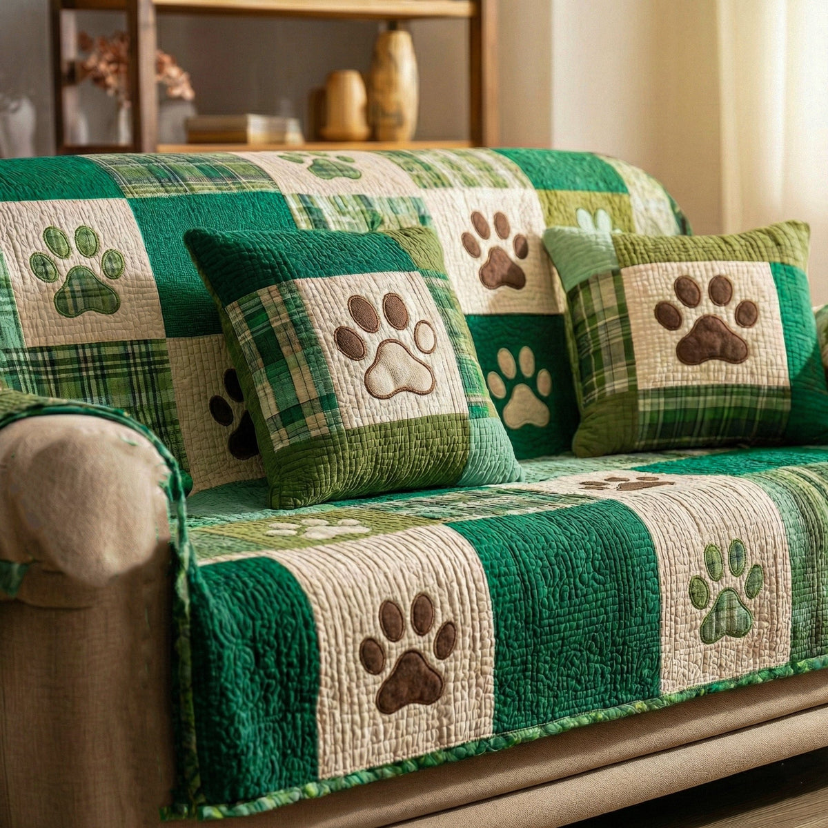 Cozy Shamrock Sofa Cover