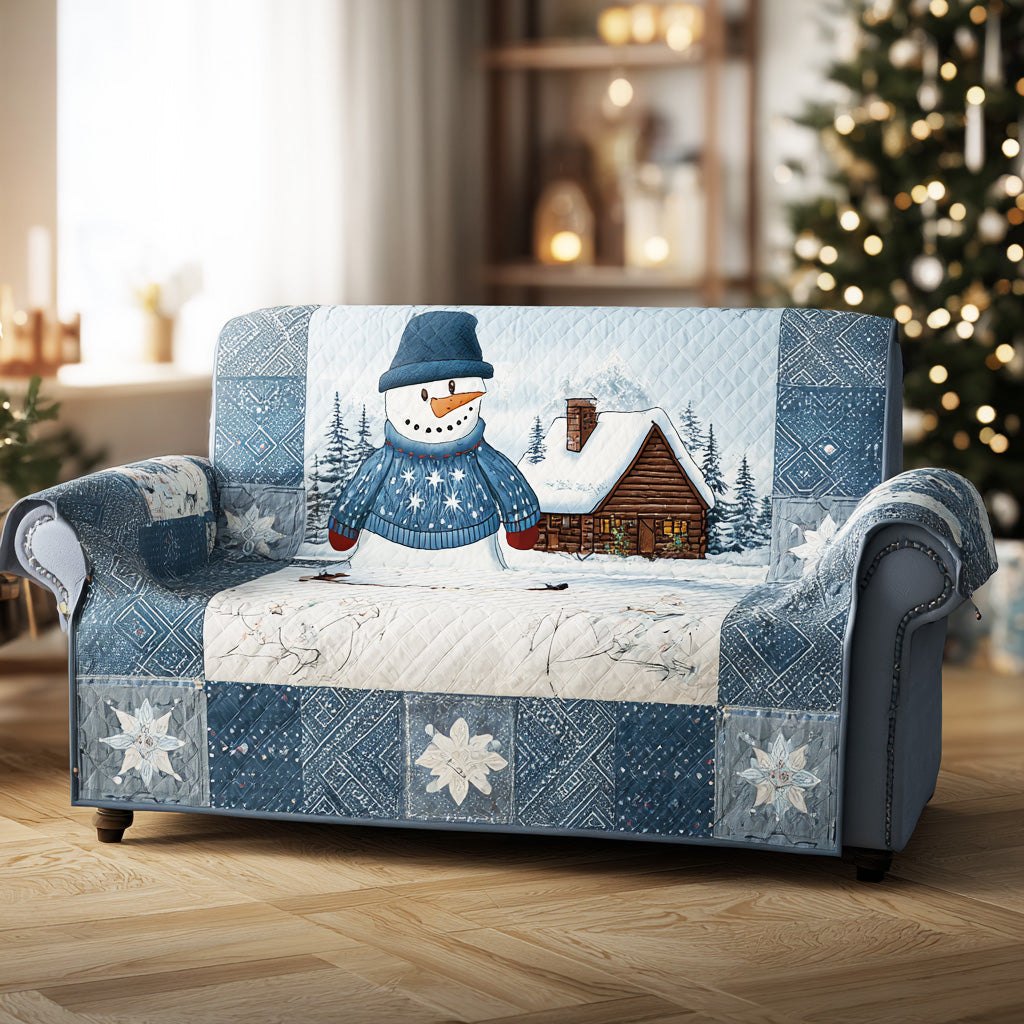 Cozy Snow Village Sofa Cover