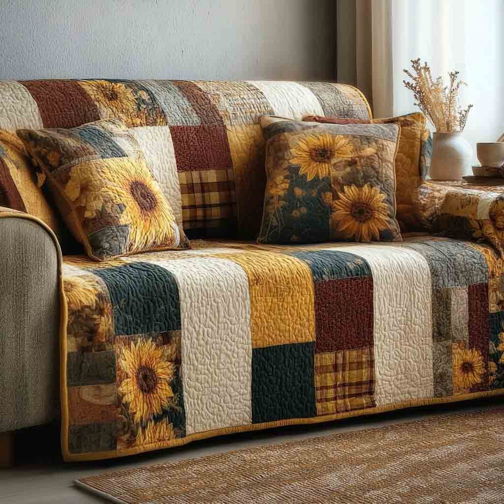 Cozy Sunflower Sofa Cover