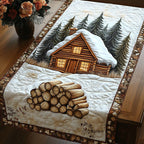 Cozy Winter Cabin Table Runner