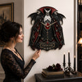 Gothic vampire Custom Name Wall Clock — personalized with a custom name